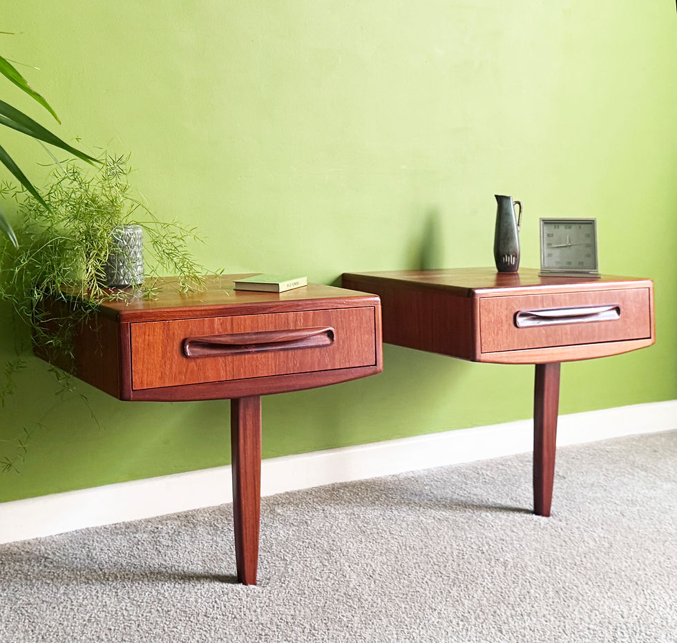 Thumbnail: G Plan Fresco Pair of Teak Floating Bedside Tables, 1960s/70s  Mid Century