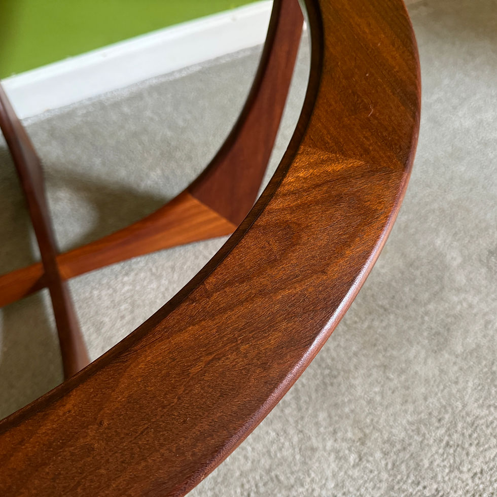 Thumbnail: G Plan Astro Iconic Round Coffee Table in Teak & Glass, Mid Century 60s Vintage