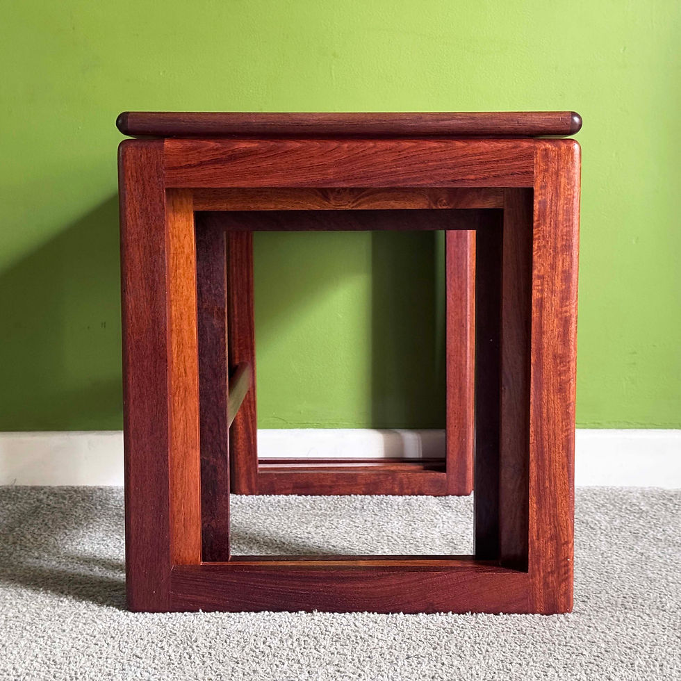 Thumbnail: Mid Century Teak Nest of 3 Tables | 1970s Vintage | Danish Style Occasional