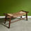 Thumbnail: Antique Oak and Rush Saddle Stool / Bench, Rustic Arts and Crafts Style
