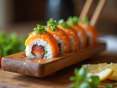 Elevate Your Sushi Experience with Our Exciting Walnut Sushi Taco Holder Set!
