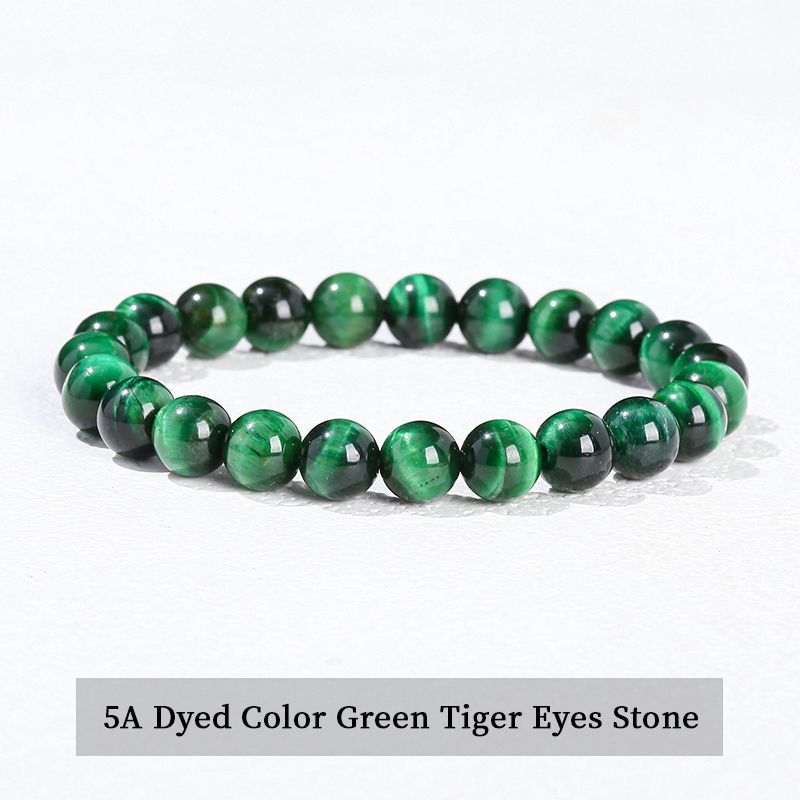 Thumbnail: JD Natural Stone Beads Bracelet Amethyst Tiger Eye Crystal Quartz Agate Gem Bead