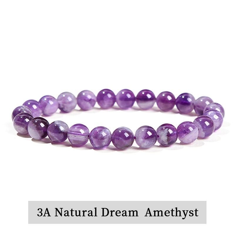 Thumbnail: JD Natural Stone Beads Bracelet Amethyst Tiger Eye Crystal Quartz Agate Gem Bead