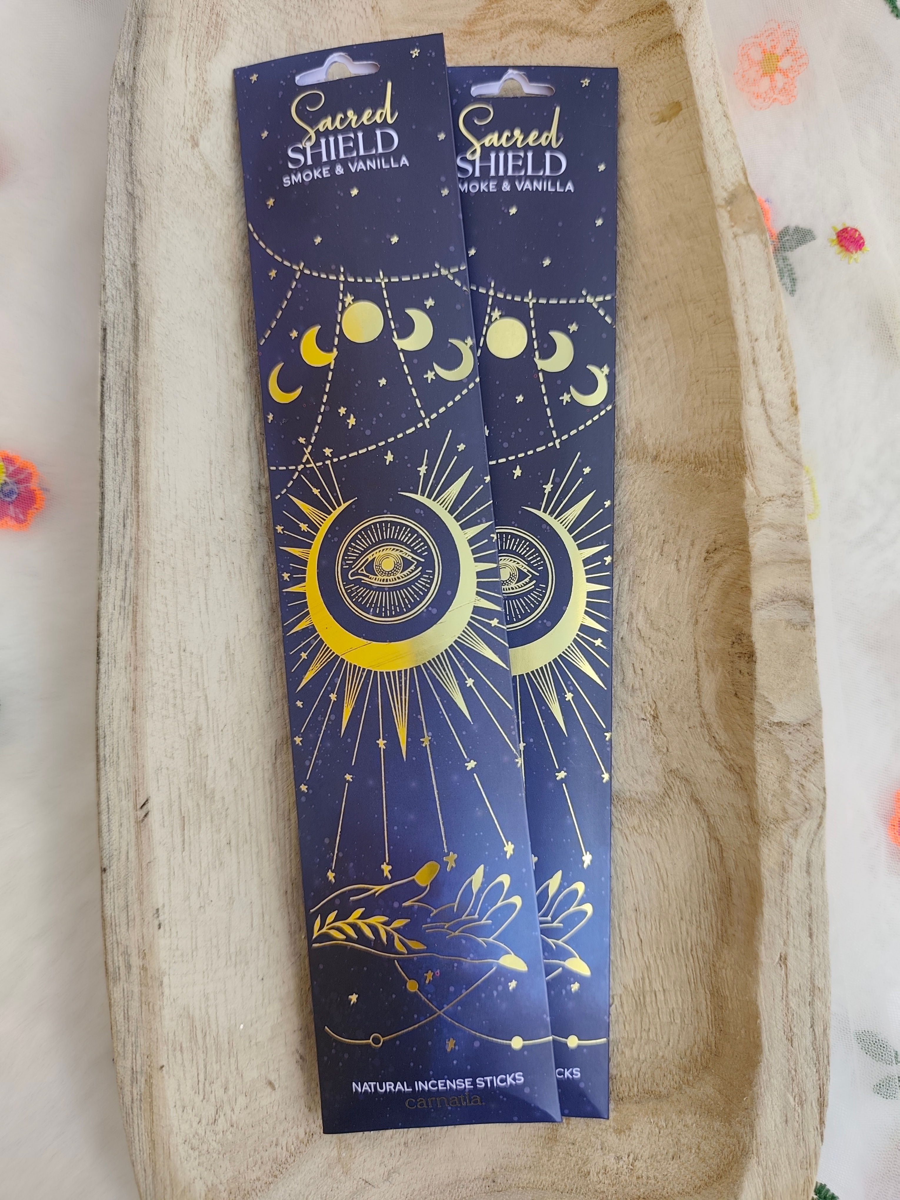 20 Bastoncini di Incenso, "Sacred Shield", Fumo e Vaniglia