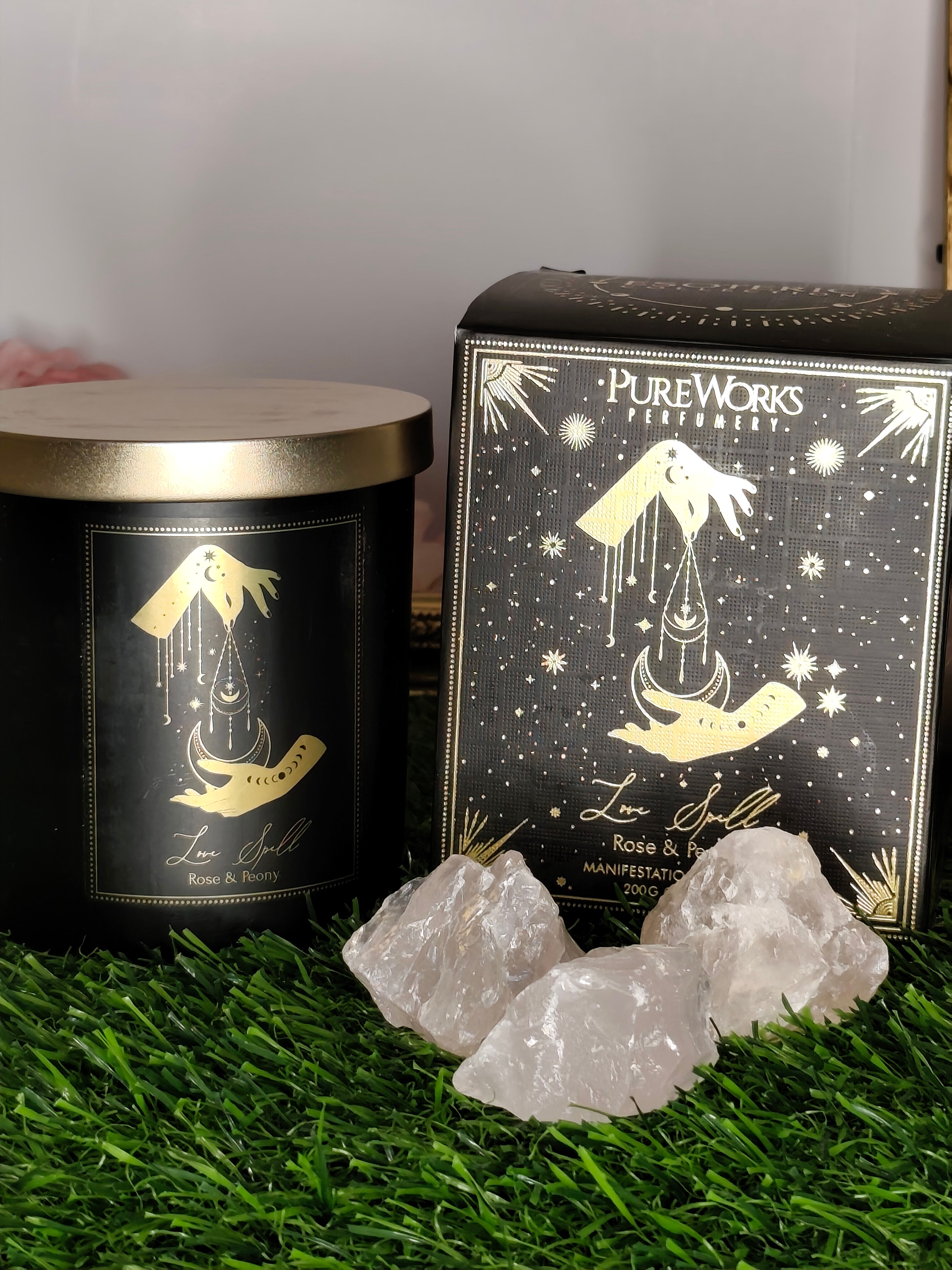 Candela 'Love Spel' Rosa e Peonia 200g