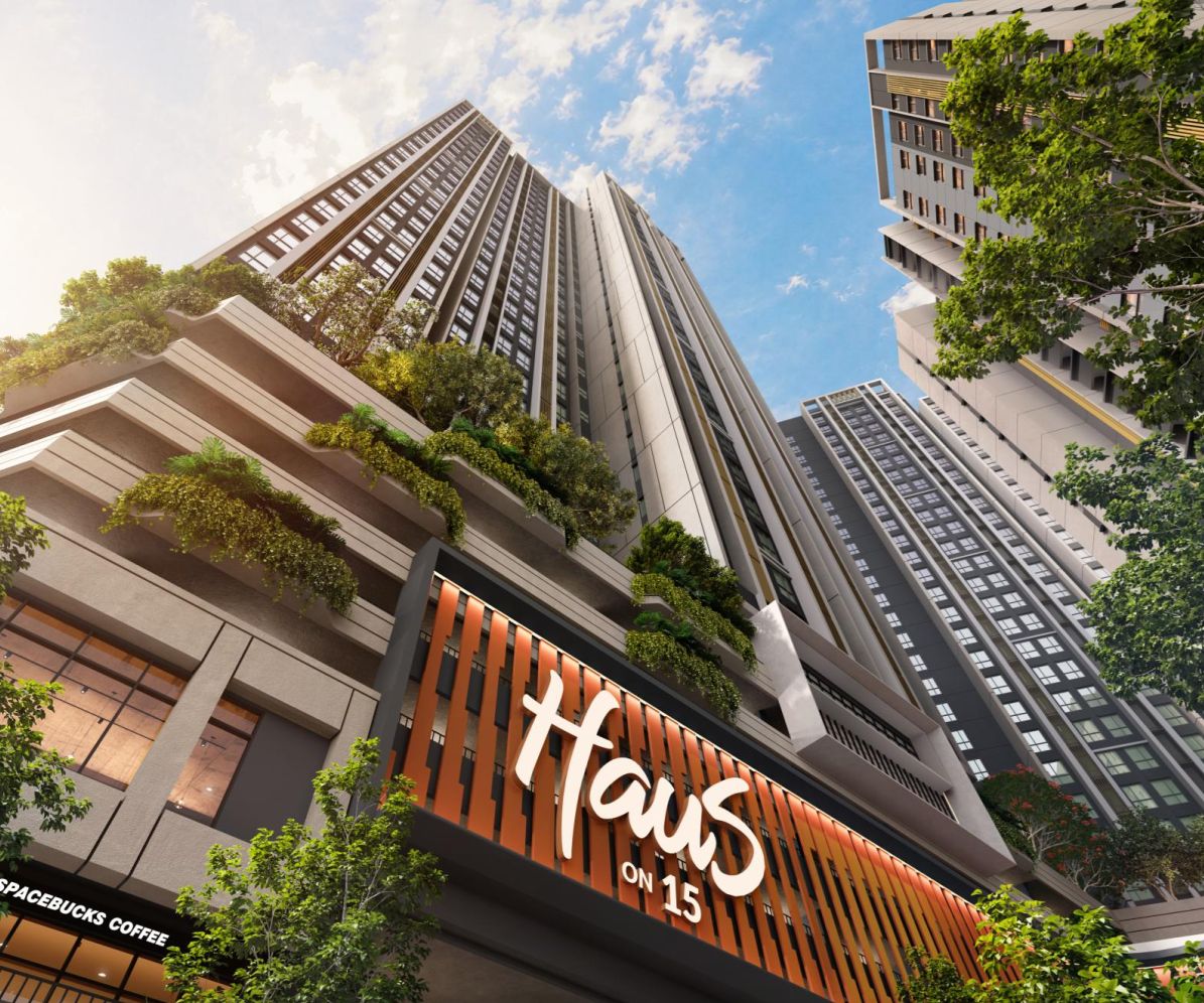 Haus on 15 towers rising above the retail podium