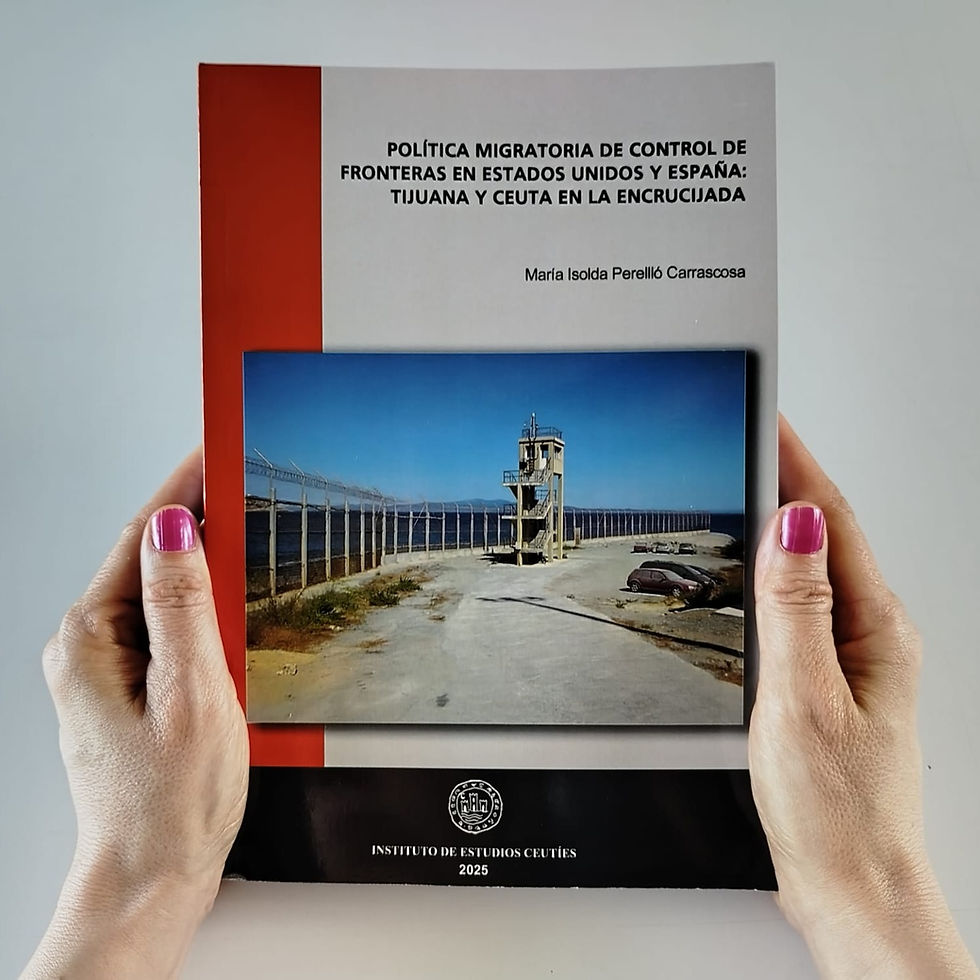 Portada del libro "Política migratoria de control fronteras en Estados Unidos y España: Tijuana y Ceuta en la encrucijada"