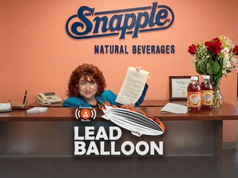 A reimagined rendering of Wendy Kaufman, AKA the "Snapple Lady."