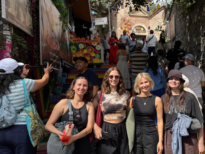 group of tourists in Balat Istanbul colorful streets – authentic local experience during city tour