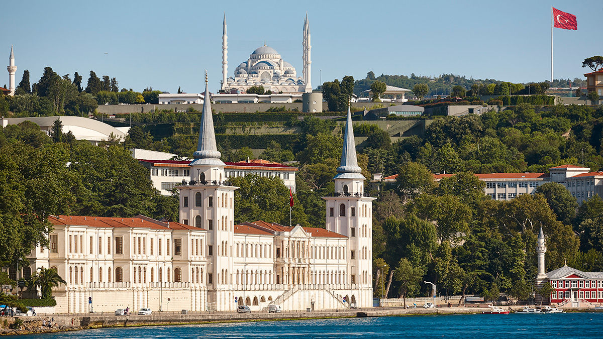Camlica Mosque and the Bosphorus view in Istanbul during the Asia and Europe tour.