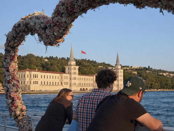 Bosphorus cruise view Istanbul palace coastline romantic travel experience Turkey