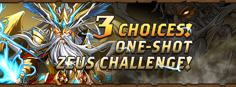 3 Choices! One-Shot Zeus Challenge!