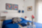 Elegant bedroom of Mareluna apartment in Porticello, a refined and bautifully designed apartment