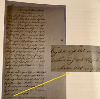 Beleg für die erste urkundliche Erwähnung Aichas als Pfarrsitz: 1120