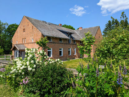 Ferienhaus 1870 Uckermark - Hausansicht vom Garten