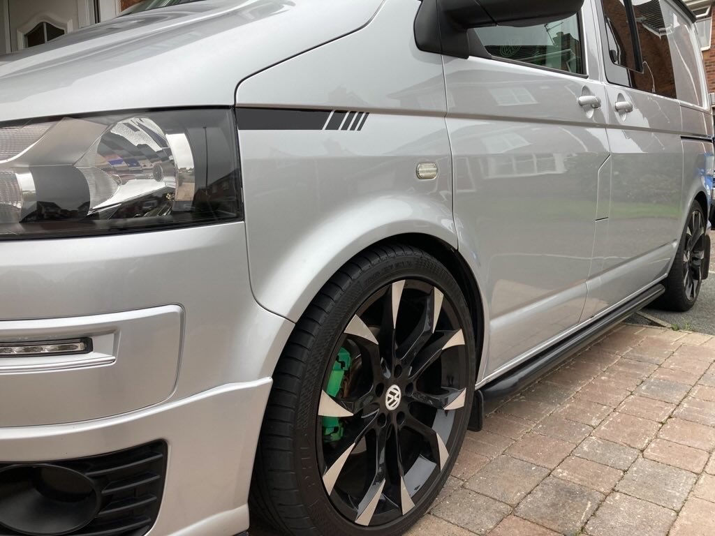 VW T5/5.1 Solid Black Side Wing Decals 