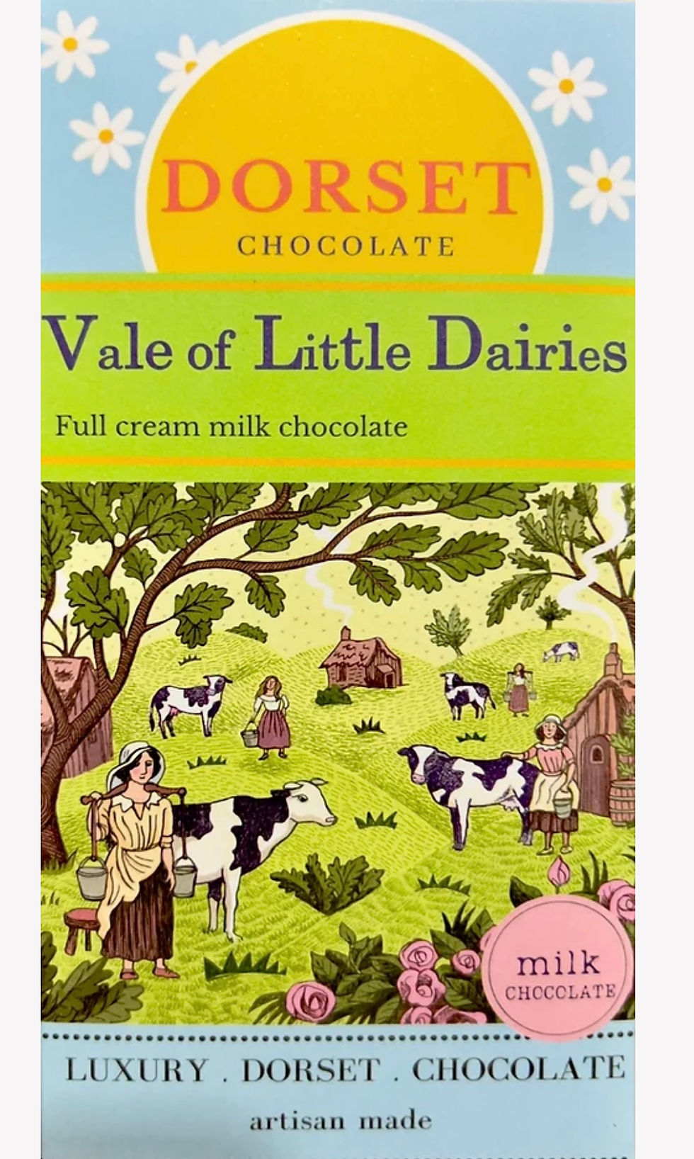 Vale of Little Dairies Full Cream Milk Chocolate Bar. Dorset