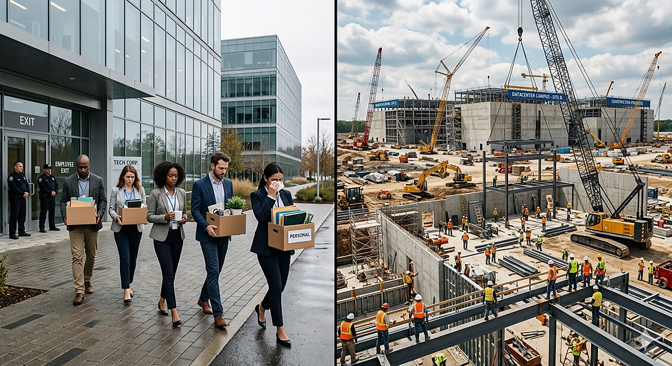 AI infrastructure spending doubles and major Tech companies consider laying off employees to fund their data center strategy.