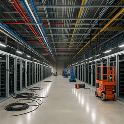 Wiring and cabling a data center