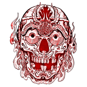 Tibetan Skull T-Shirt Design (41).png