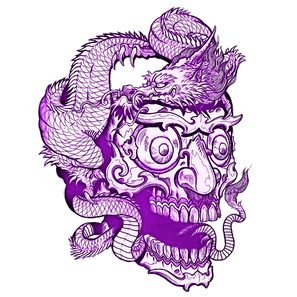 Tibetan Skull T-Shirt Design (36).png