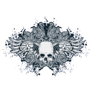 Skull Art T-Shirt Design (8).png