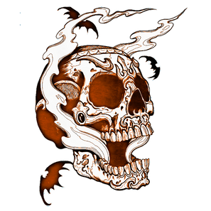 Tibetan Skull T-Shirt Design (7).png