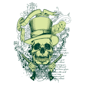 Skull Art T-Shirt Design (82).png
