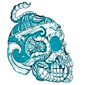 Tibetan Skull T-Shirt Design (40).png