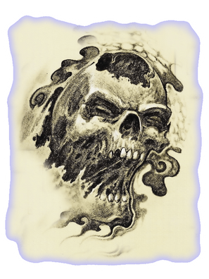 Grey Skull T-Shirt Design (98).png