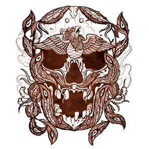 Tibetan Skull T-Shirt Design (42).png