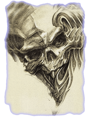 Grey Skull T-Shirt Design (97).png