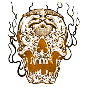 Tibetan Skull T-Shirt Design (32).png