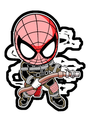 Firefighter Spidy T-Shirt Design.png