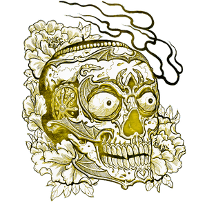 Tibetan Skull T-Shirt Design (43).png