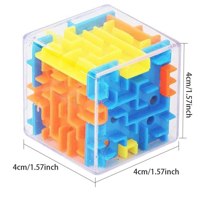 Thumbnail: mini 3D Maze Magic Cube Six-sided Transparent Puzzle Speed Cube Rolling Ball Cub