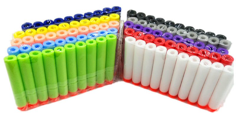 Thumbnail: 7.2cm 100pcs for Nerf Soft Bullets Darts Round Head Refill Sponge Darts Kids Chi