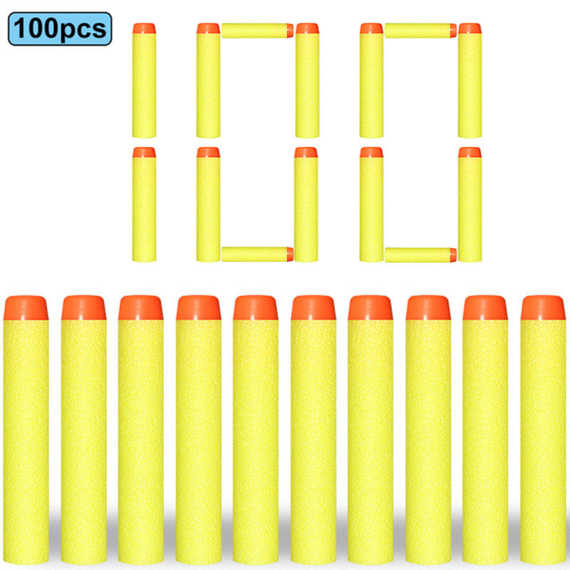 Thumbnail: 7.2cm 100pcs for Nerf Soft Bullets Darts Round Head Refill Sponge Darts Kids Chi