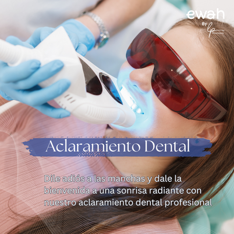 Recupera el brillo natural de tus dientes en tiempo récord con nuestro tratamiento de aclaramiento dental en consultorio y en casa con EWAH