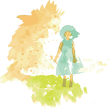 十字架を手に持つ女の子の素材