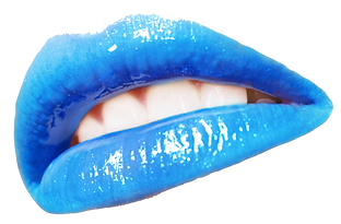 Bouche bleue, logo du groupe Blue Kiss.