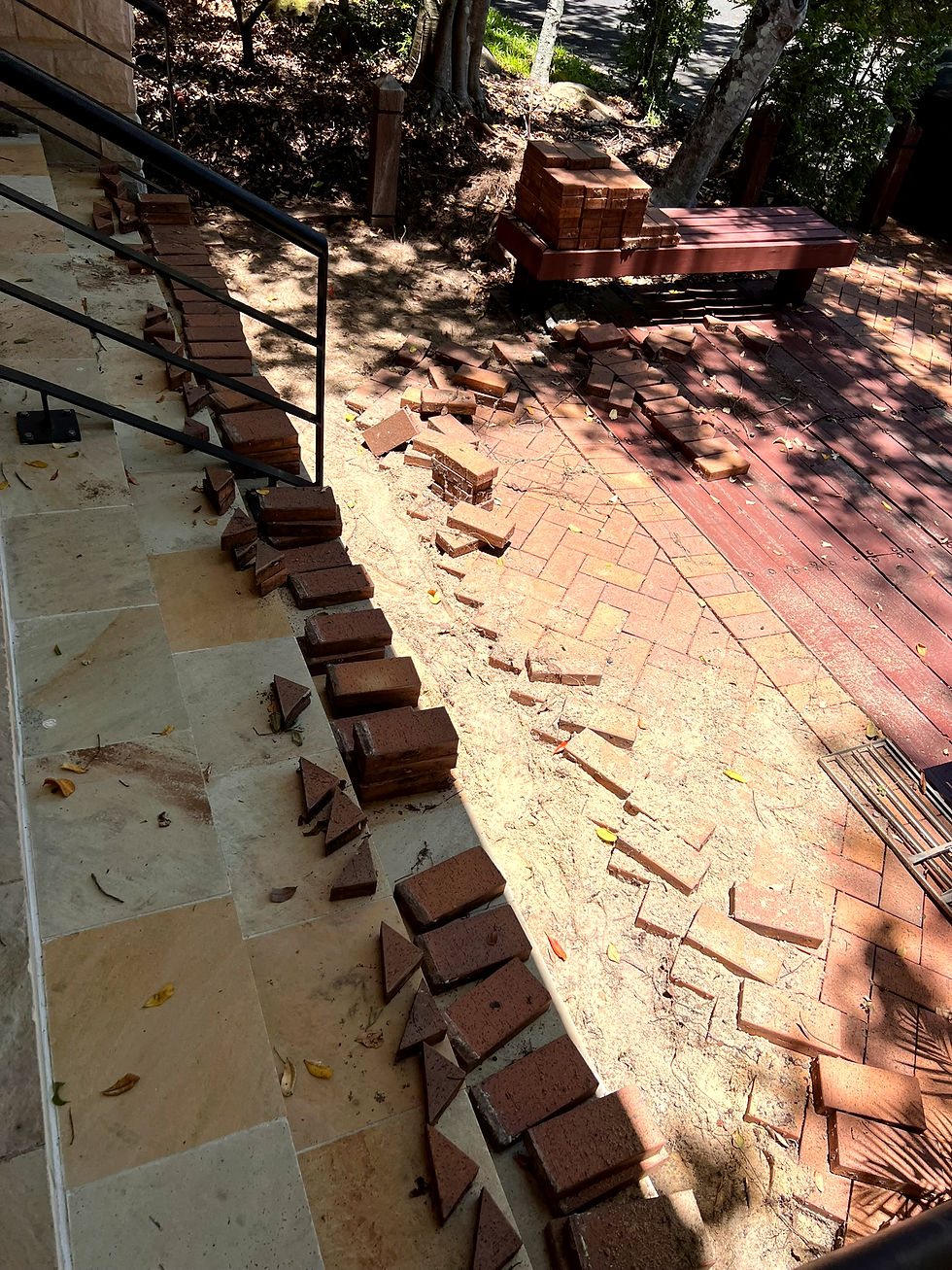 Steps paving repair
