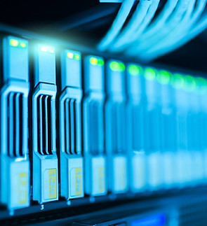 Server equipment and network cables in a data centre