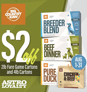 $2 off big country 4lb or fare game