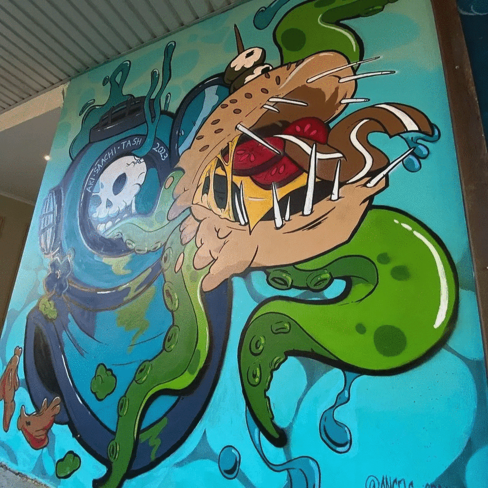 Bonditony's Burger Joint 'Killer Burger' Mural