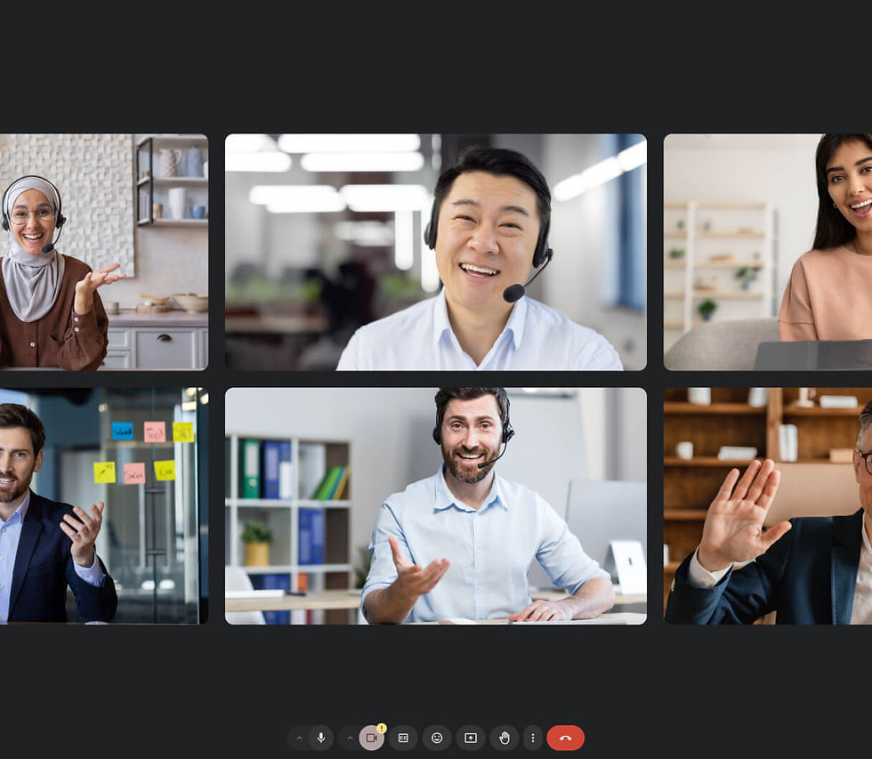 An example of VCam in use with Google Meet.