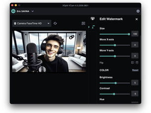 A screenshot of the VCam application