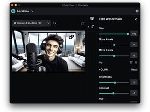 A screenshot of the VCam application