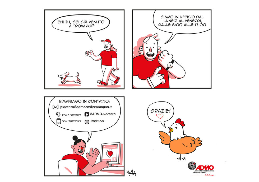 "contact us" comic strip post