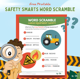 Large Equipment Safety - Word Scramble